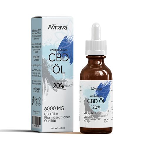 Avitava 20% CBD Öl im Vollspektrum 30 ml, 30 ML, Avitava