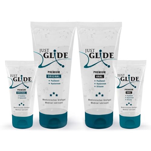 Premium-Gleitgel Set, 4-teilig | Mit Hyaluron und Panthenol Just Glide 1 St Gleitmittel, 1 ST, Just Glide