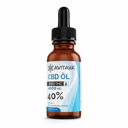 Avitava® ZERO CBD Öl THC-freies hochaktives CBD Öl 40%, 10 ml, Avitava