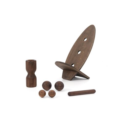 rollholz Balance Board Set gro&szlig; Walnuss dunkeles Brett, 1 Stk., rollholz