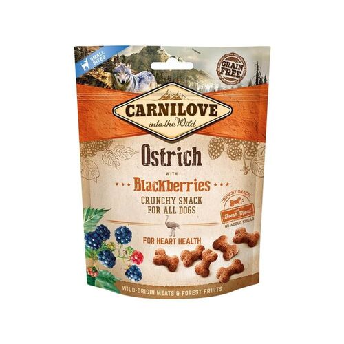 Carnilove Crunchy Snack Ostrich with Blackberries, 6x200 g, Carnilove
