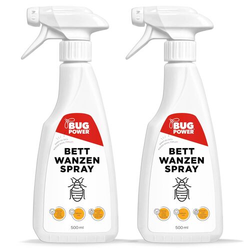 BugPower Bettwanzen Spray, 2x500 ml, Silberkraft