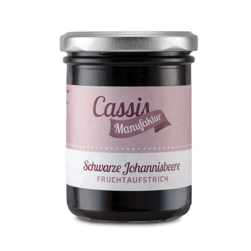 Fruchtaufstrich Schwarze Johannisbeere, 0,22 kg, Cassismanufaktur