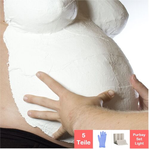 Purbay Premium Babybauch Gipsabdruck Set LIGHT, 1 Stk., Purbay