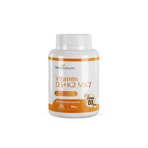 VitaSanum® Vitamin D3 + K2 MK7, 200 Stk., VitaSanum