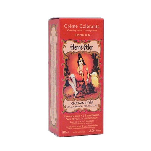 Henna Color T&ouml;nungscreme goldkastanie (chatain dor&eacute;), 90 ml, Hintze Henna