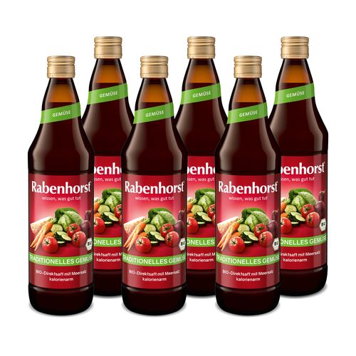 Rabenhorst Traditioneller Gemüsesaft BIO, 6x700 ml, Rabenhorst