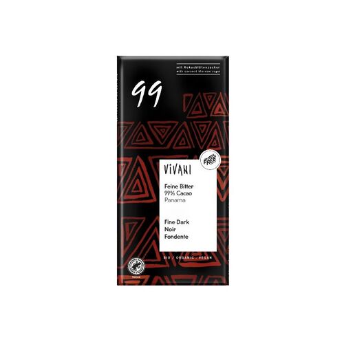 Vivani - Feine Bitter 99 % Cacao, 80 g, Vivani