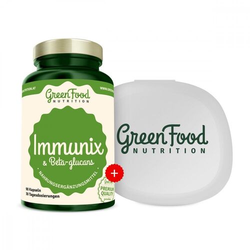 GreenFood Nutrition Immunix & Beta-Glucane + KAPSELBEHÄLTER, 90 Stk., GreenFood Nutrition