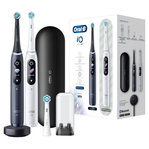 Oral-B - Elektrische Zahnbürste 'iO Series 8 + 2. Handstück & Reiseetui' in Weiß 1 St, 1 ST, Oral-B