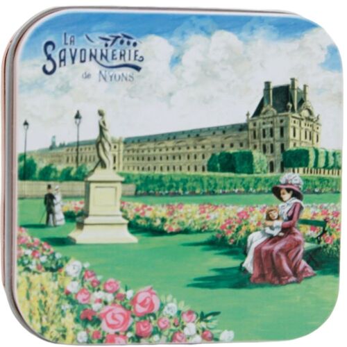 La Savonnerie de Nyons - Metallbox mit Seife - Les Jardins, 155 g, La Savonnerie de Nyons
