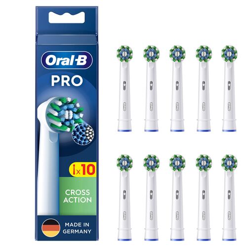 Oral-B - Aufsteckb&uuml;rsten "Pro - CrossAction" 10er-Pack in wei&szlig;, 1 Stk., Oral-B