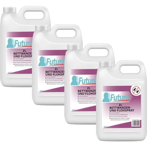 FUTUM Bettwanzen / Floh Spray, 4x2 l, FUTUM