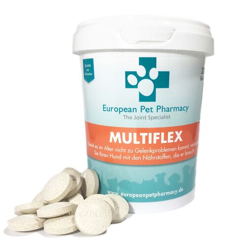 Europeanpetpharmacy’s Multiflex hochdosiert zur Vorsorge für die Gelenke, 200 Stk., Europeanpetpharmacy