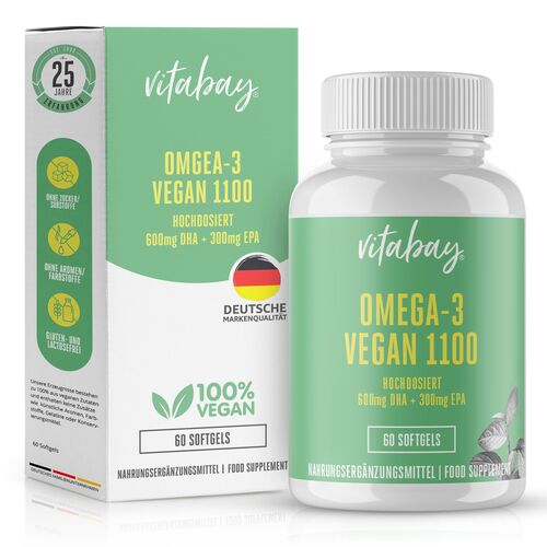 Vitabay Omega 3 VEGAN 1100 mg, 60 Stk., Vitabay