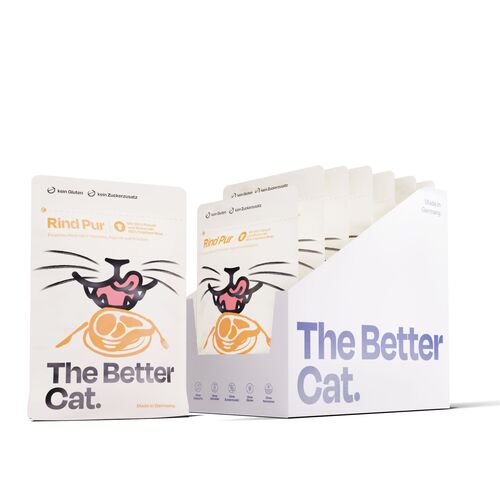 The Better Cat Katzenfutter Nass - Rind, 7x85 g, The Better Cat