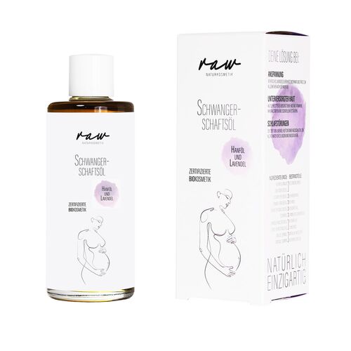 raw Naturkosmetik Bio Schwangerschaftsöl Lavendel, 150 ml, RAW Naturkosmetik