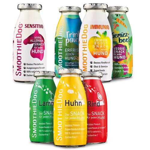 SmoothieDog - Hundesmoothies Ente, 6x250 ml, Schecker