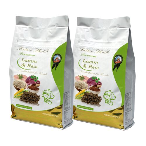 Günstiges Hunde Trockenfutter mit Lamm & Reis Sparpaket, 2x10 kg, Futter Shuttle