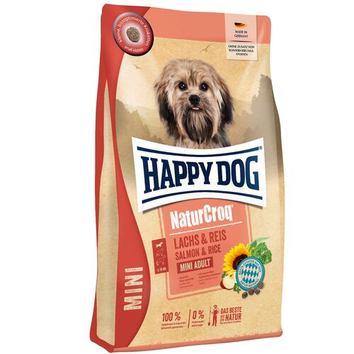 Happy Dog NaturCroq Mini Lachs & Reis, 0,8 kg, Happy Dog
