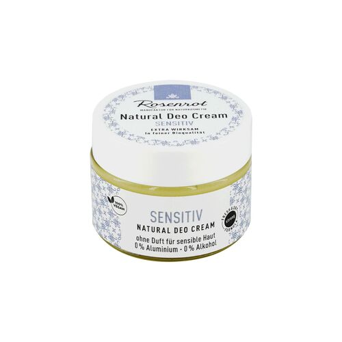 Rosenrot Naturkosmetik - Deo Creme - Sensitiv - Duftfrei - 0% Aluminium - 0% Alkohol, 1 Stk., Rosenrot Naturkosmetik