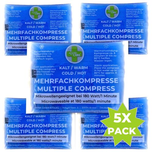LisaCare Mehrfachkompressen Warm/Kalt Set klein 12x8,5cm, 5 Stk., LisaCare