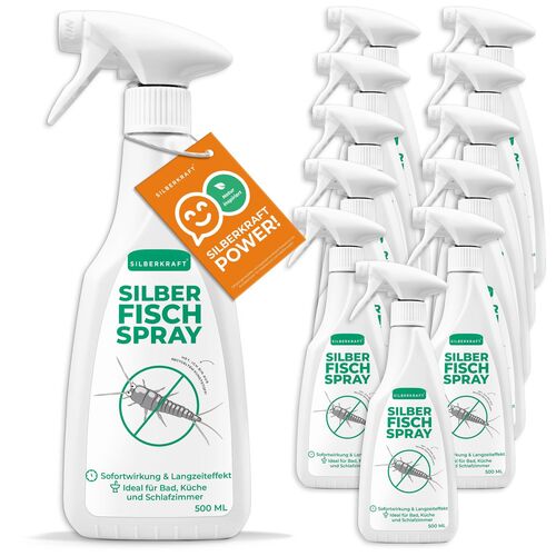 SILBERKRAFT Silberfischspray, 12x500 ml, Silberkraft