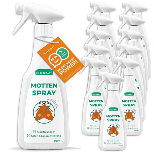 SILBERKRAFT Mottenspray, 12x500 ml, Silberkraft