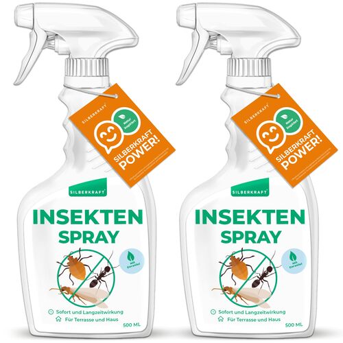 SILBERKRAFT Universal Insektenspray, 2x500 ml, Silberkraft