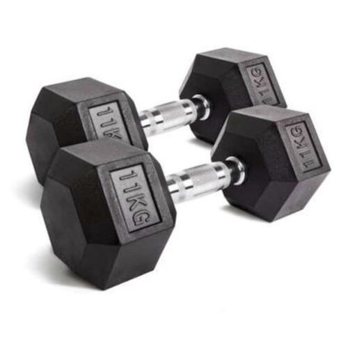 Sport-Knight® Gummierte Kurzhanteln 2x 11kg, 2 Stk., Sport-Knight®
