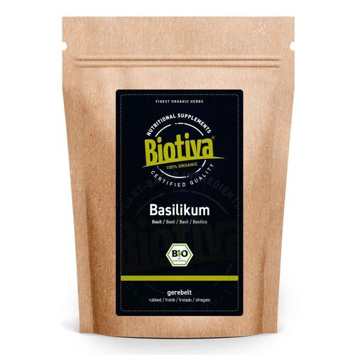 Biotiva Basilikum gerebelt Bio, 250 g, Biotiva
