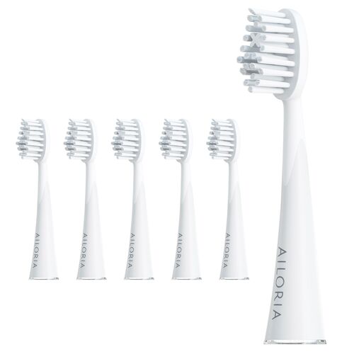 AILORIA SHINE BRIGHT Extra Clean Ersatzbürstenköpfe 6er Set, 1 Stk., AILORIA