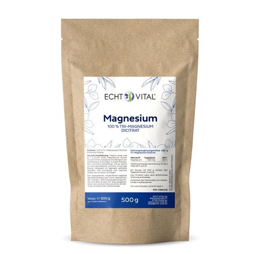 Echt Vital Tri-Magnesium Dicitrat Pulver 500 g, 500 g, Echt Vital