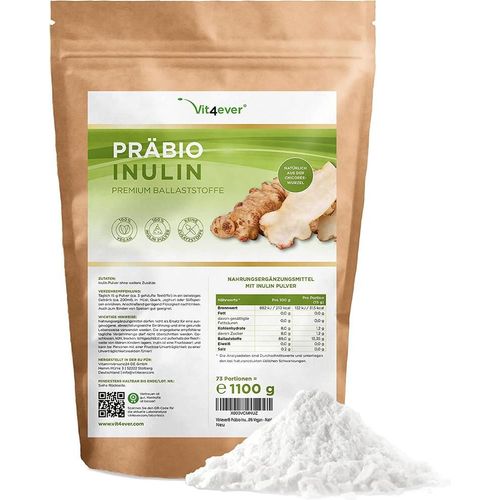 vit4ever Präbio Inulin 1100 g Pulver, 1100 g, vit4ever