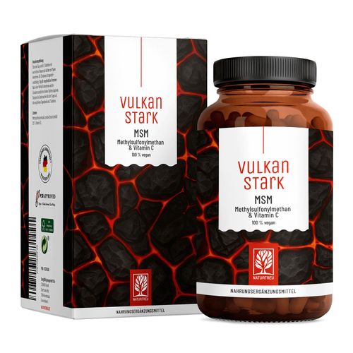 MSM Komplex mit Vitamin C aus Acerola- Methylsulfonylmethan vegan - Vulkanstark Naturtreu® 246 g Tabletten, 246 g, NATURTREU
