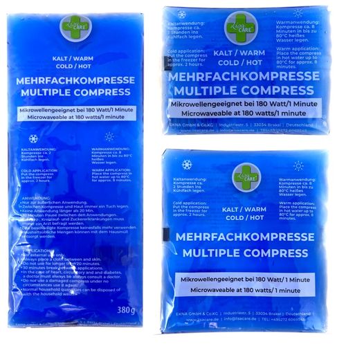LisaCare Mehrfachkompressen Warm/Kalt - Set 3 St Kompressen, 3 stk, LisaCare
