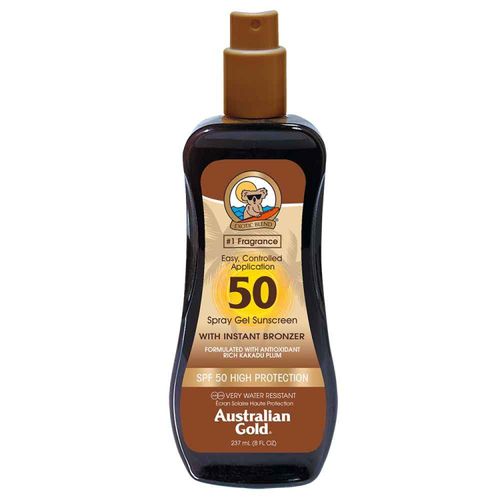 Australian Gold Sonnenschutz Spray Gel & Bronzer 237 ml Sonnenschutzcreme, 237 ml, Australian Gold