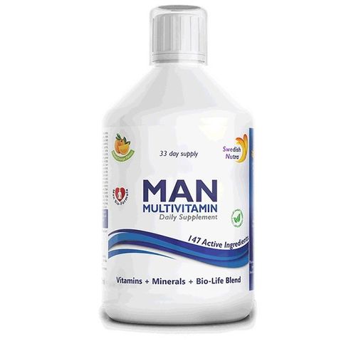 Swedish Nutra - MAN Multivitamin 500 ml Flüssigkeit zum Einnehmen, 500 ml, Swedish Nutra