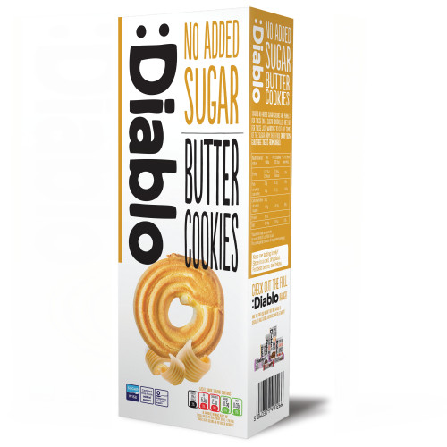 :Diablo No Added Sugar Butter Cookies 0,135 kg Kekse, 0,13 kg, Diablo