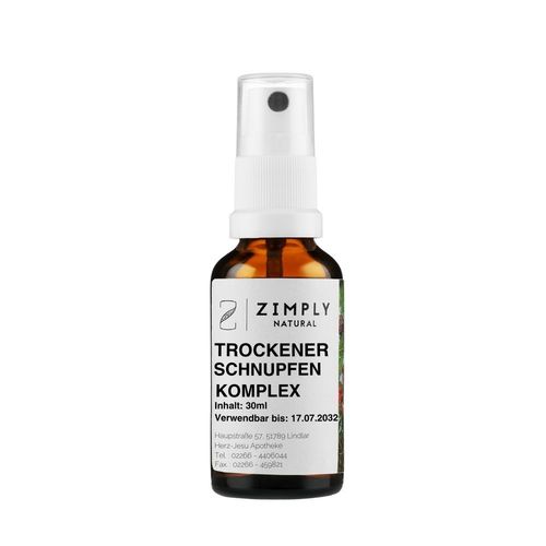 Zimply Natural Trockener Schnupfen Komplex Spray 30 ml, 30 ml, ZIMPLY NATURAL