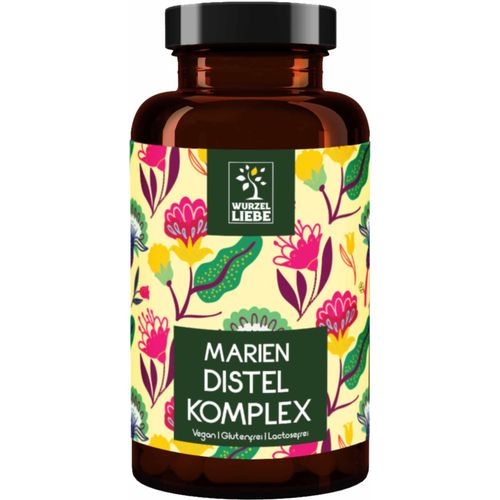 Wurzelliebe Mariendistel Komplex mit Artischockenextrakt & Löwenzahn 80% Silymarin - 120 Kapseln 75 g, 75 g, WURZELLIEBE