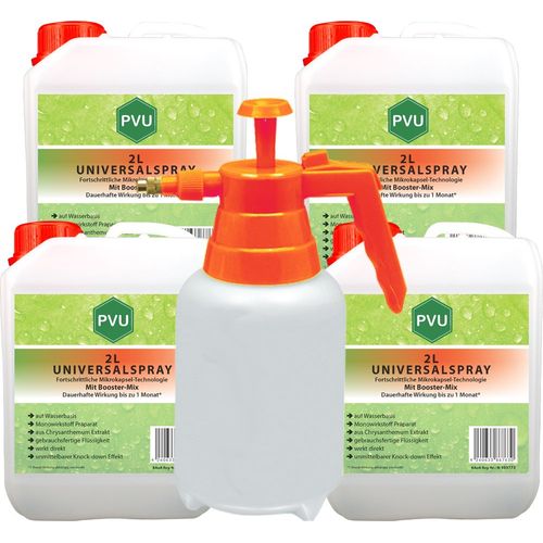 PVU Universal Insektenspray mit 2L Drucksprüher 4x2 l Flüssigkeit, 8 l, PVU
