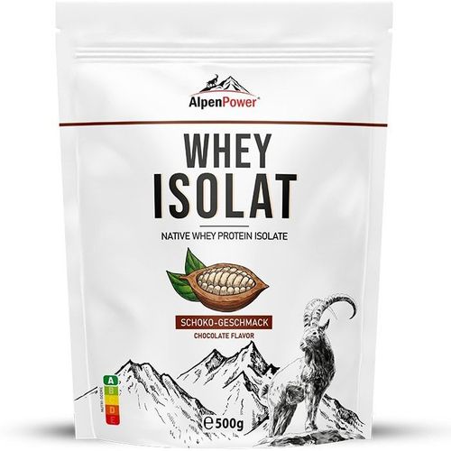 AlpenPower Native Whey Isolat- Schoko 500 g, 500 g, Alpenpower