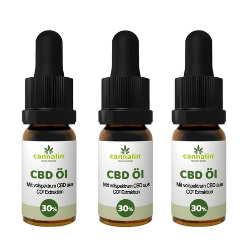 Cannalin - 3x CBD Öl Vollspektrum 30% 30 ml, 30 ml, Cannalin