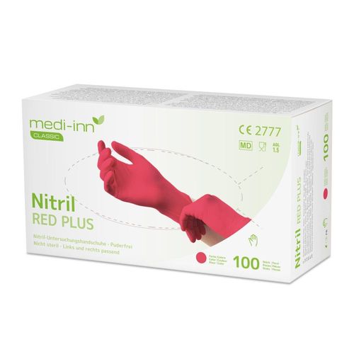 Medi-Inn Nitril Red Plus Einmalhandschuhe 100 St Verband, 100 stk, Medi-Inn