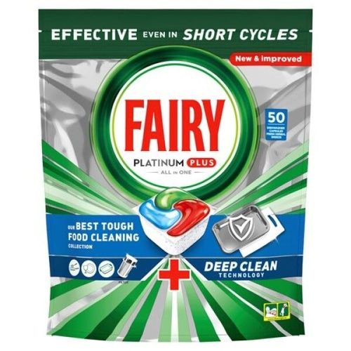 Multipack 2x 50 Stück Fairy Spülmaschinen Tabs Platinum Plus Deep Clean 2x50 St, 100 stk, Fairy