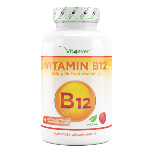 vit4ever Vitamin B12 500 mcg Aktives Methylcobalamin 252 g Lutschtabletten, 252 g, vit4ever