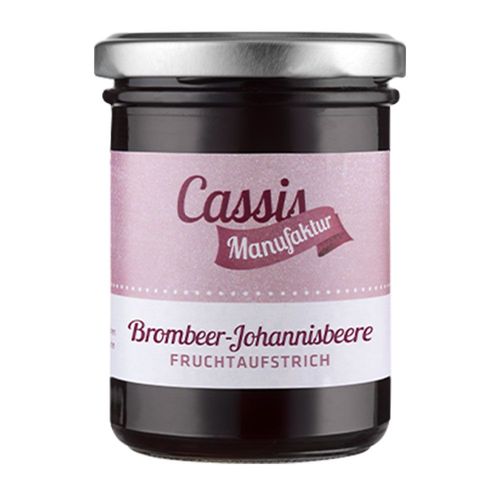 Fruchtaufstrich Brombeer-Johannisbeere 0,22 kg Brotaufstrich, 0,22 kg, Cassismanufaktur