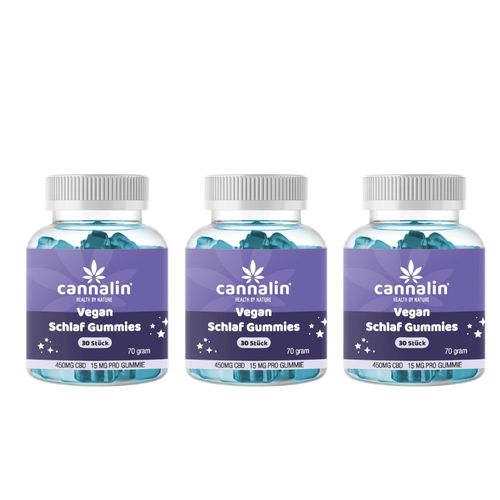Cannalin - 3x CBD Schlafgummis mit Melatonin 15 mg 90 St, 90 stk, Cannalin