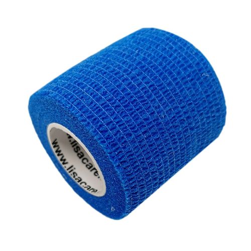 LisaCare selbstklebender Verband - Blau 5cm x 4,5m 1 St, 1 stk, LisaCare